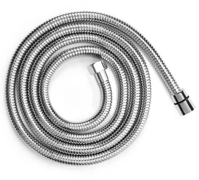 Main image of Shower Hose Extra Long 118 Inches Brushed Chrome Handheld Shower Head Hose with Brass Insert and Nut - Lightweight and Flexible