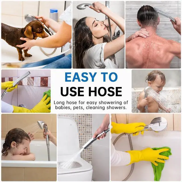 Alt view image 4 of 7 - 70 Inch Stainless Steel Long Shower Hose Replacement