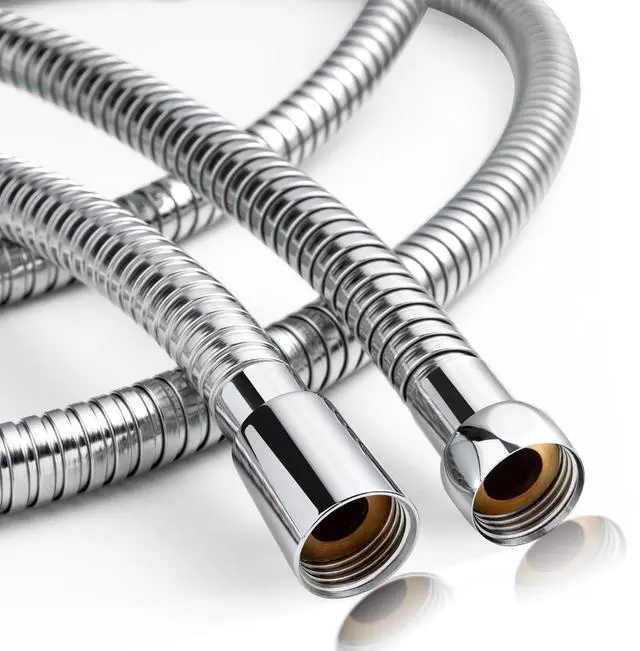 Main image of Shower Hose High Flow 0.43 Large Bore, Kink Free Stainless Steel Shower Head Hose Replacement Universal G1/2, Leak-proof Extra Long Flex Handheld for Pet Bathing Cleaning, 60 in Chrome