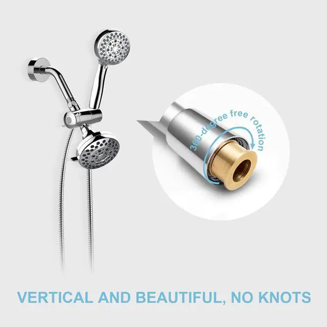 Alt view image 4 of 7 - Shower Hose High Flow 0.43 Large Bore, Kink Free Stainless Steel Shower Head Hose Replacement Universal G1/2, Leak-proof Extra Long Flex Handheld for Pet Bathing Cleaning, 60 in Chrome