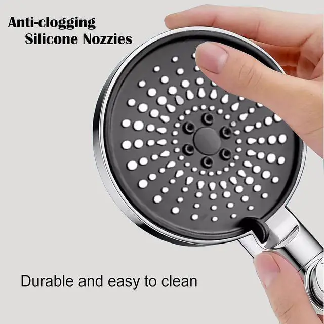 Alt view image 3 of 7 - Shower Head with Handheld, Handheld Shower Head with On/Off Switch