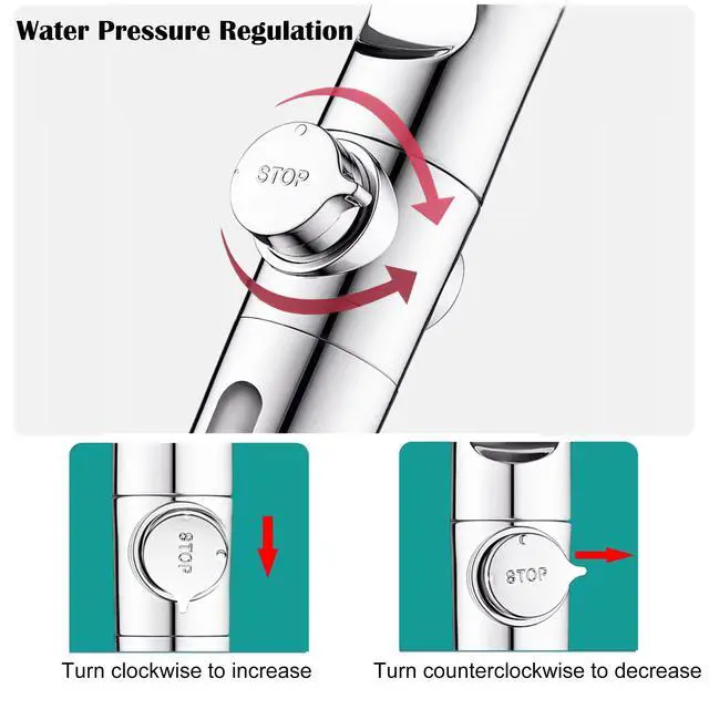 Alt view image 4 of 7 - Shower Head with Handheld, Handheld Shower Head with On/Off Switch