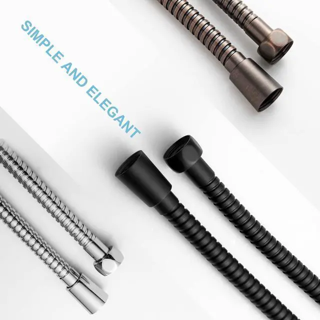 Alt view image 7 of 7 - Shower Hose, 120 in Kink Free Stainless Steel Shower Hose Attachment Electroplating Handheld Shower Head Hose Flex Hoses Extension with Brass Insert & Nut for Pet Bathing Cleaning, Chrome