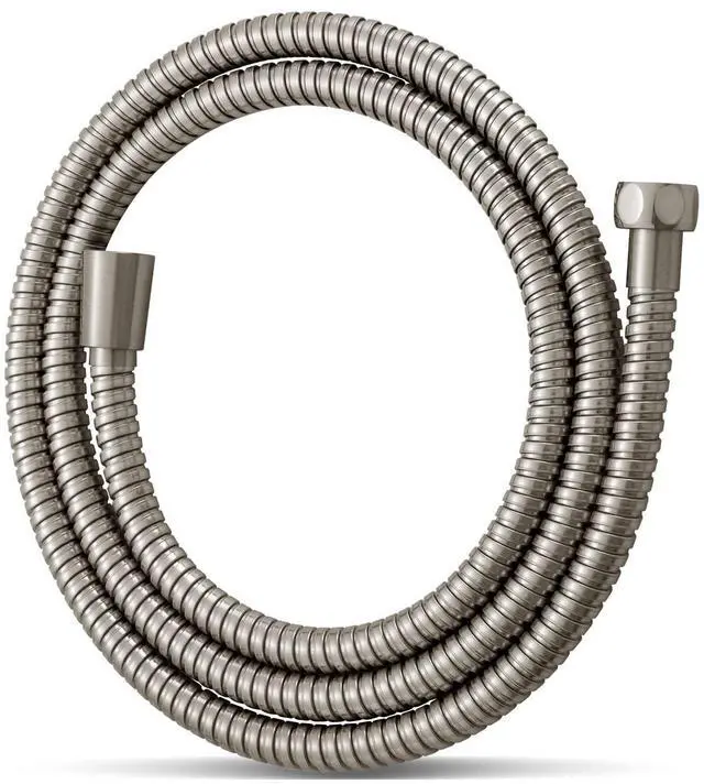 Main image of Shower Hose, Brushed Nickel Kink Free Stainless Steel Shower Hose Attachment Electroplating Handheld Shower Head Hose Flex Hoses Extension with Brass Insert & Nut for Pet Bathing Cleaning 60 in