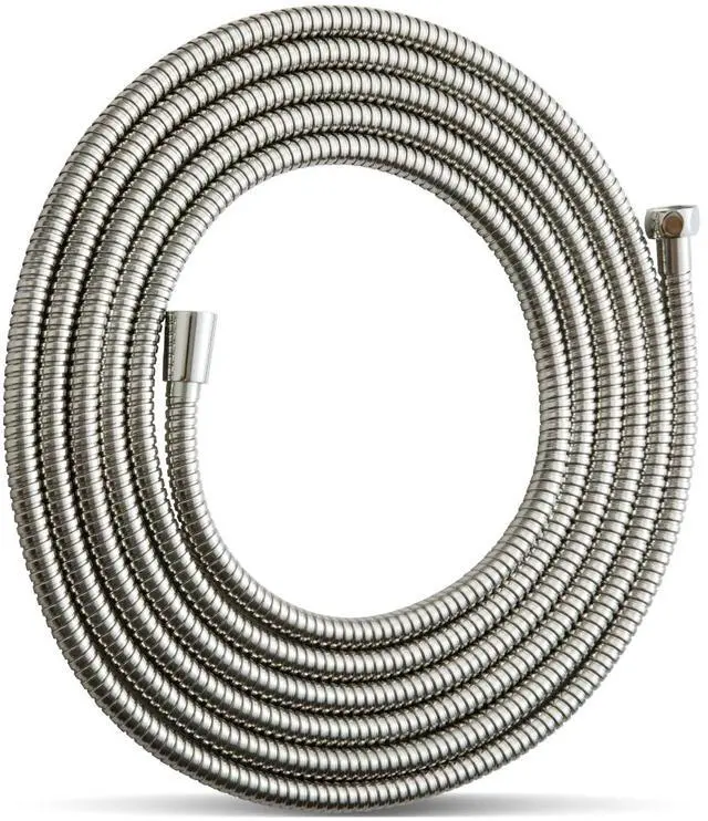 Main image of Shower Hose, 198 in Kink Free Stainless Steel Shower Hose Attachment Electroplating Handheld Shower Head Hose Flex Hoses Extension with Brass Insert & Nut for Pet Bathing Cleaning, Nickel Gray