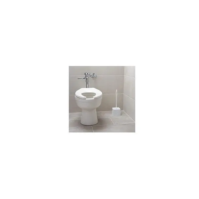 Alt view image 2 of 2 - 5" Toilet Bowl Brush Holder White Compact Design for Toilet Brush Storage for Bathroom/Professional/Janitorial Use
