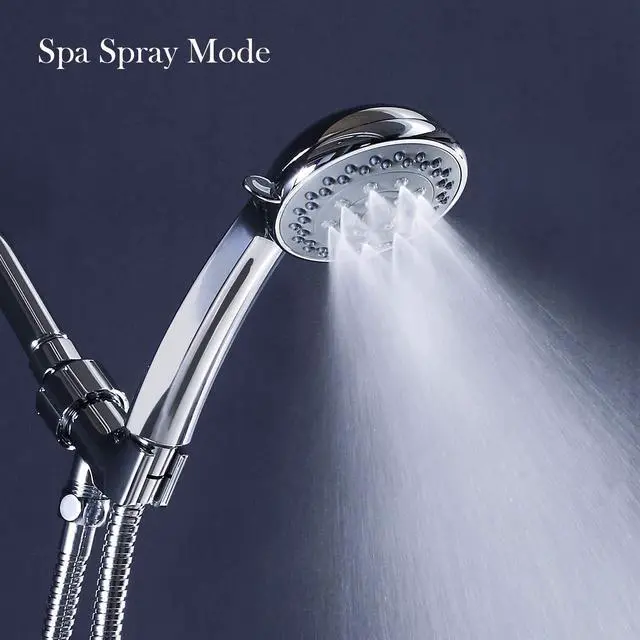 Alt view image 3 of 7 - Shower Head with Handheld, Long Hose 4.9 Ft, 5 Spray Modes