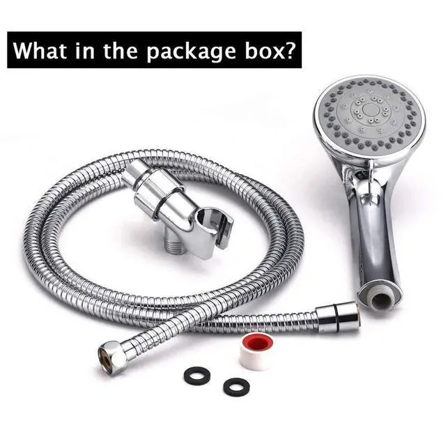 Alt view image 6 of 7 - Shower Head with Handheld, Long Hose 4.9 Ft, 5 Spray Modes