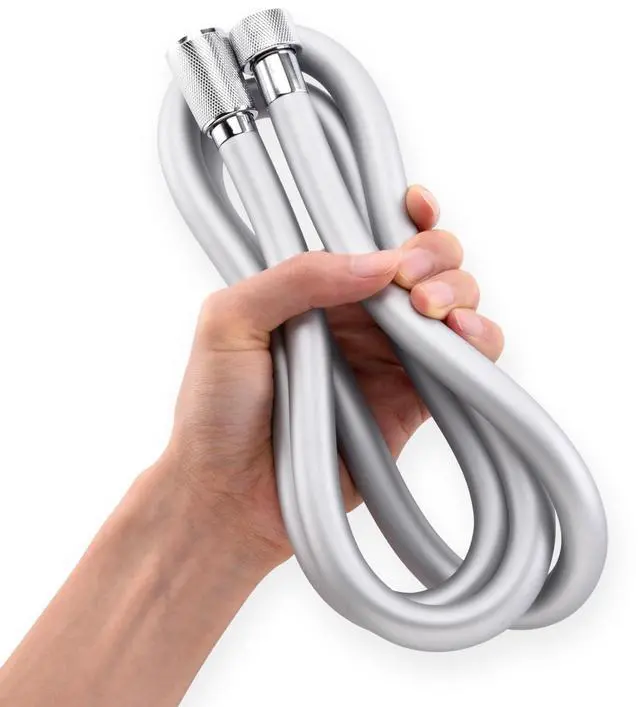 Main image of 59 Inches Silver Silicone Shower Head Hose Replacement For Cleaning