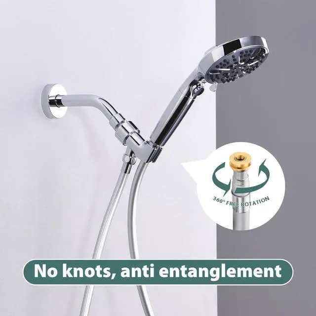 Alt view image 5 of 7 - 59 Inches Silver Silicone Shower Head Hose Replacement For Cleaning