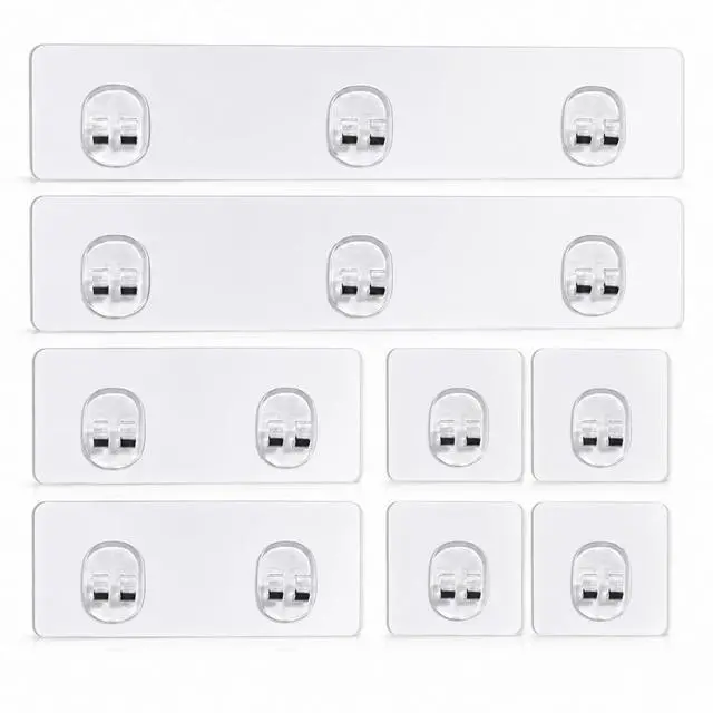 Main image of 8 Pcs Adhesive Shower Caddy Replacement, Strong No Drill Adhesive Hooks