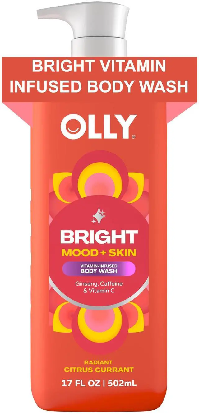 Main image of Bright Body Wash with Ginseng, Caffeine & Vitamin C Nourishing Cleanser for Skin Barrier Repair, Deep Hydration, Juicy Citrus Currant Scent, 17 oz