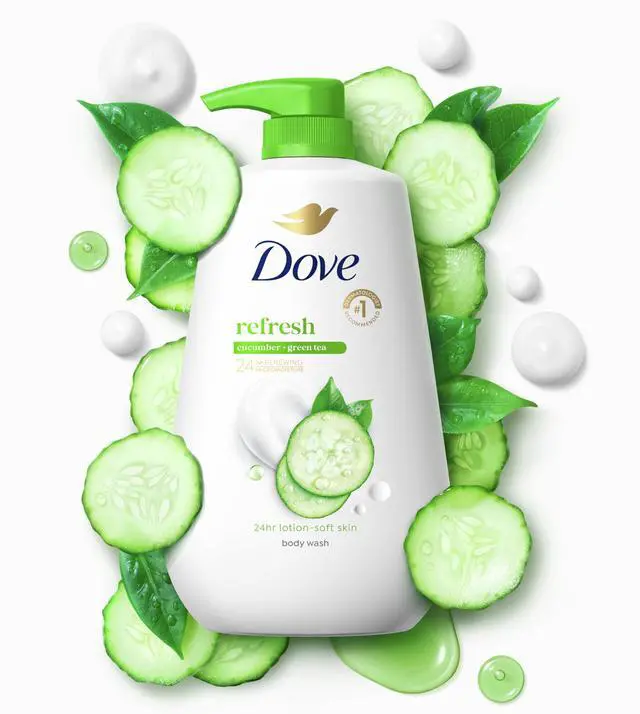 Alt view image 5 of 7 - 24hr Lotion Body Wash Refresh Cucumber & Green Tea, 30.6 oz