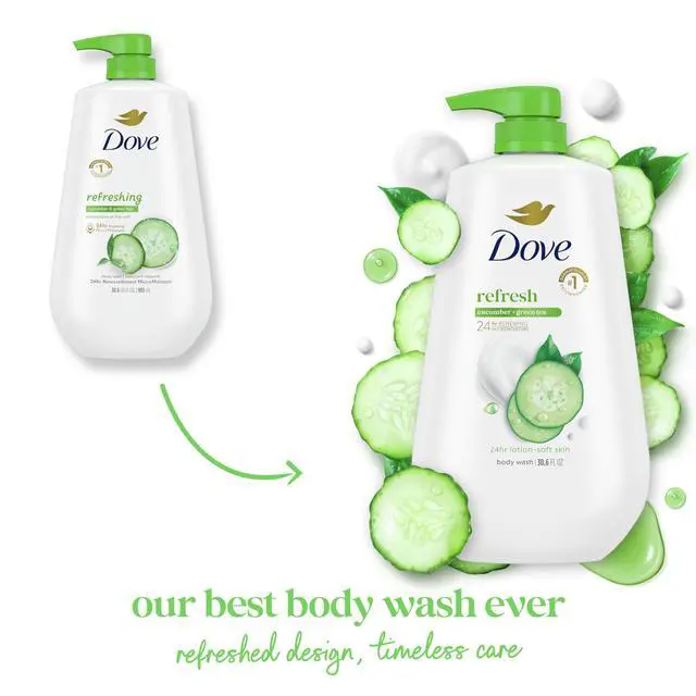 Alt view image 3 of 7 - 24hr Lotion Body Wash Refresh Cucumber & Green Tea, 30.6 oz