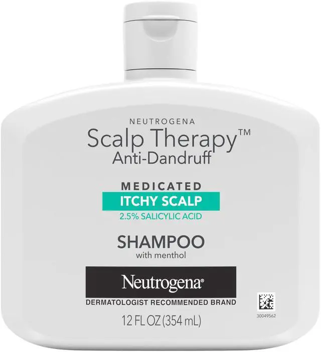 Main image of Scalp Therapy Anti-Dandruff Shampoo for Itchy Scalp, 2.5% salicylic acid with Peppermint Fragrance, 12 fl oz