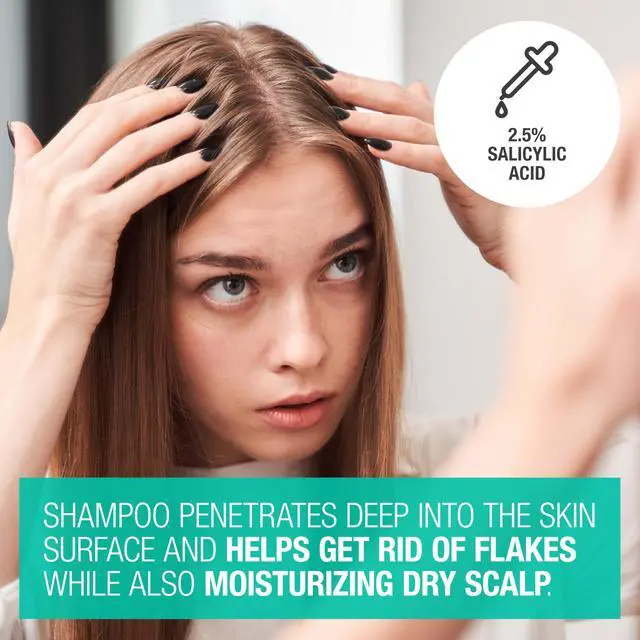 Alt view image 2 of 7 - Scalp Therapy Anti-Dandruff Shampoo for Itchy Scalp, 2.5% salicylic acid with Peppermint Fragrance, 12 fl oz