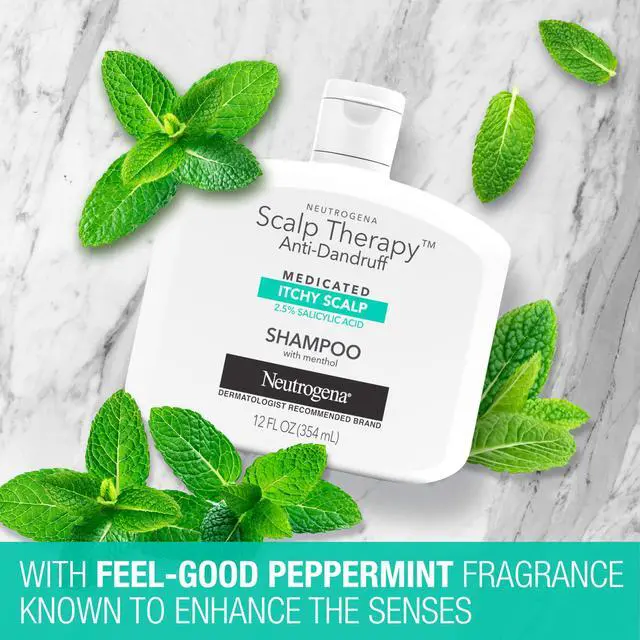 Alt view image 6 of 7 - Scalp Therapy Anti-Dandruff Shampoo for Itchy Scalp, 2.5% salicylic acid with Peppermint Fragrance, 12 fl oz