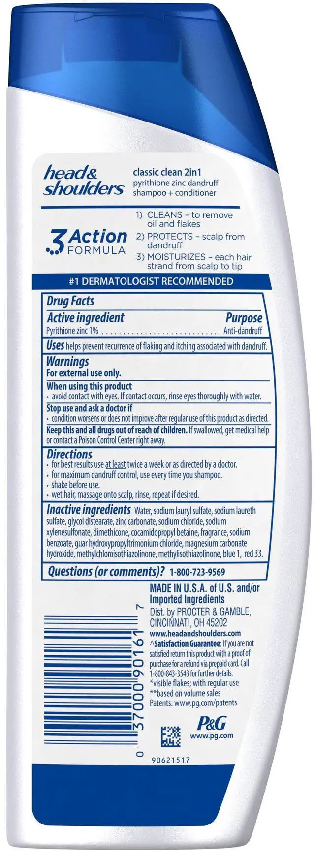 Alt view image 2 of 5 - Classic Clean 2-in-1 Anti-Dandruff Shampoo + Conditioner 8.45 Fl Oz (Pack of 2)