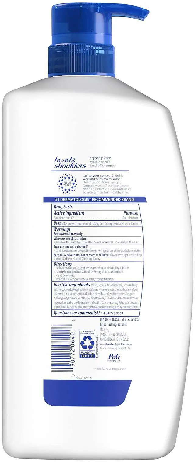 Alt view image 7 of 7 - Anti-Dandruff Shampoo with 1% Pyrithione Zinc | Dry Scalp Care Shampoo with Almond Oil | Itch and Dryness Relief, Flake Control, Daily Use, 28.2 Fl Oz