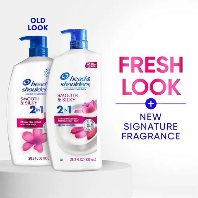 Alt view image 2 of 7 - Anti-Dandruff Shampoo and Conditioner for Women | Smooth & Silky 2-in-1 | 1% Pyrithione Zinc, 24-Hour Frizz Control, Soothes Dry & Itchy Scalp, Healthy, Shiny & Smooth, 28.2 Fl Oz