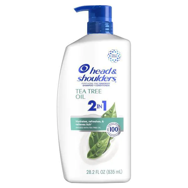 Alt view image 2 of 7 - Tea Tree Oil 2-in-1 Anti-Dandruff Shampoo and Conditioner, 72-Hour Protection, 1% Pyrithione Zinc, 28.2 fl oz