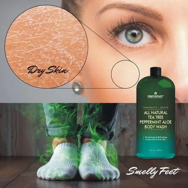Alt view image 5 of 7 - ALL Natural Body Wash - Fights Body Odor, Athletes Foot, Jock Itch, Nail Issues, Dandruff, Acne, Eczema, Shower Gel for Women & Men, Skin Cleanser -16 fl oz (Tea Tree Mint)