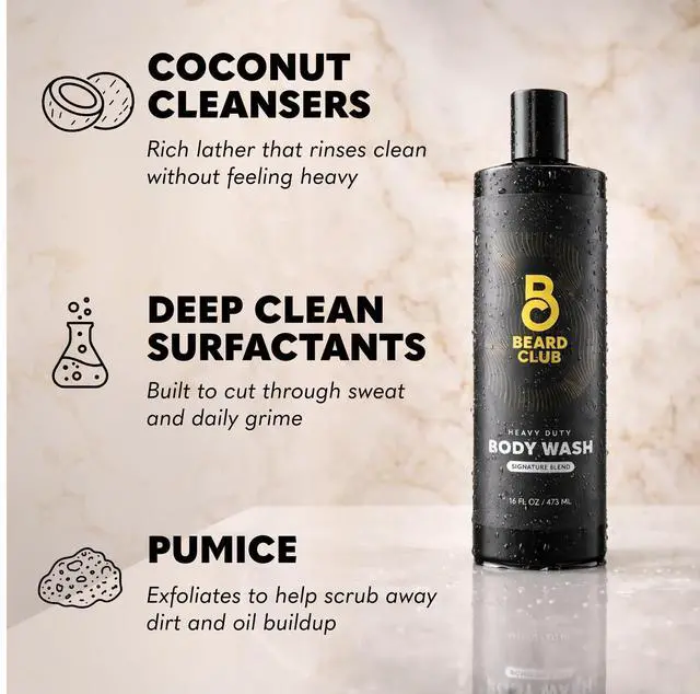 Alt view image 7 of 7 - Mens Body Wash Heavy Duty Shower Gel for Men with Exfoliating Clean, Rich Lather & Signature Scent Mens Body Wash for Deep Cleansing & Fresh Skin 16 fl oz