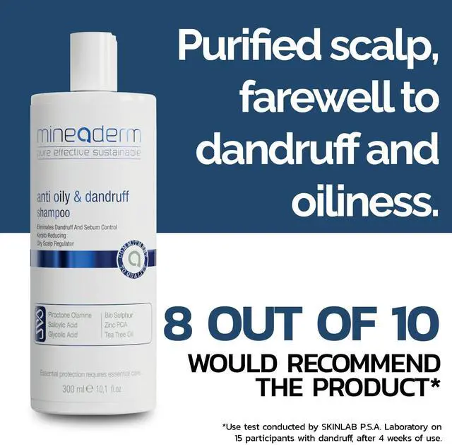 Alt view image 3 of 6 - Anti-Dandruff Shampoo for Men & Women For Oily Hair & Itchy, Flaky Scalp Piroctone Olamine, Salicylic Acid & Zinc PCA Tea Tree & Peppermint Vegan & Silicone-Free 10.1 fl oz