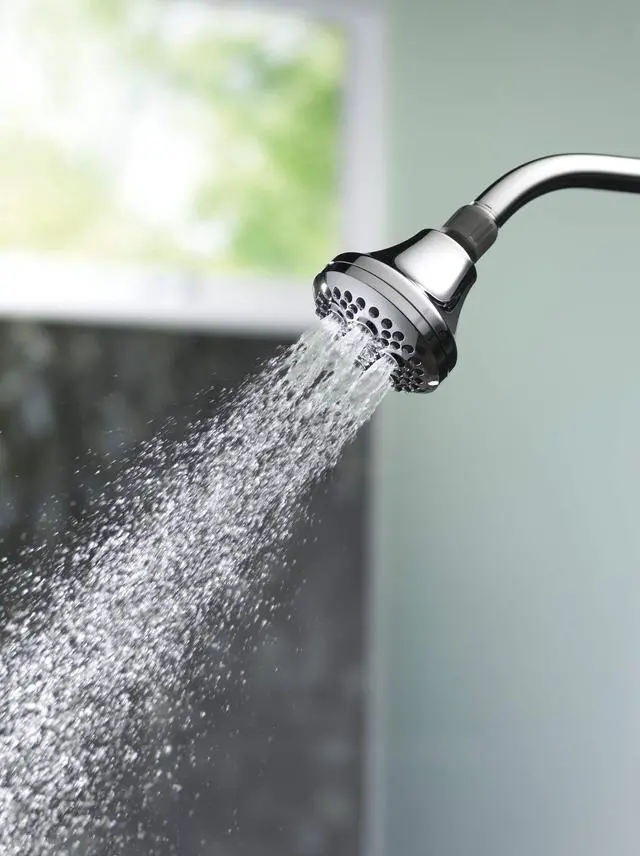 Alt view image 2 of 7 - Delta-Faucet 76551C Water-Saving Five Spray Massage Shower Head, 2.0 gpm, Chrome