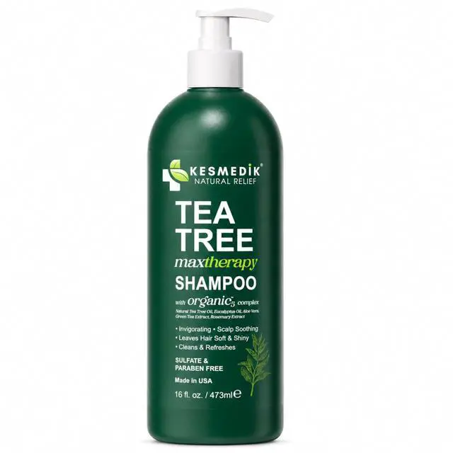 Alt view image 7 of 7 - Tea Tree Shampoo MaxTherapy with 100% Tea Tree Oil for Hair, Helps Refresh Itchy Scalp, Deep Clean Oily Hair, Dandruff & Buildup, Sulfate-Free, Women & Men, 16 fl oz
