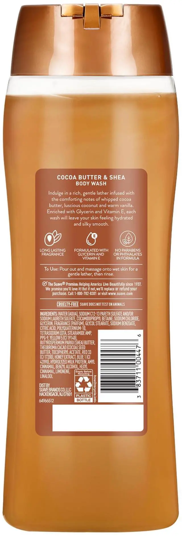 Alt view image 6 of 7 - Moisturizing Body Wash, Cocoa Butter and Shea with Vitamin E Extract, No Parabens, No Phtahaltes, 18 Oz Pack of 6
