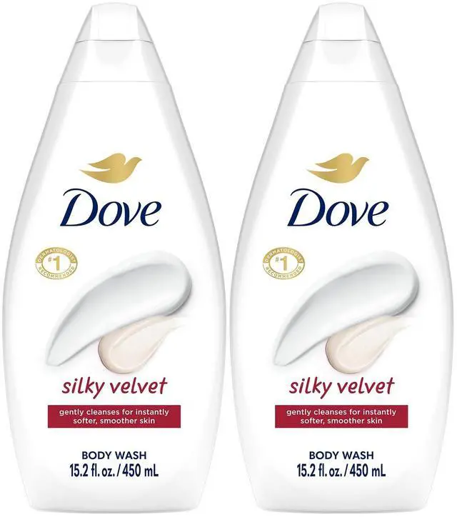 Main image of Body Wash, Silky Velvet 2-Pack Luxurious Moisturizing Cleanser for Smooth, Soft Skin, 15.22 Oz Ea