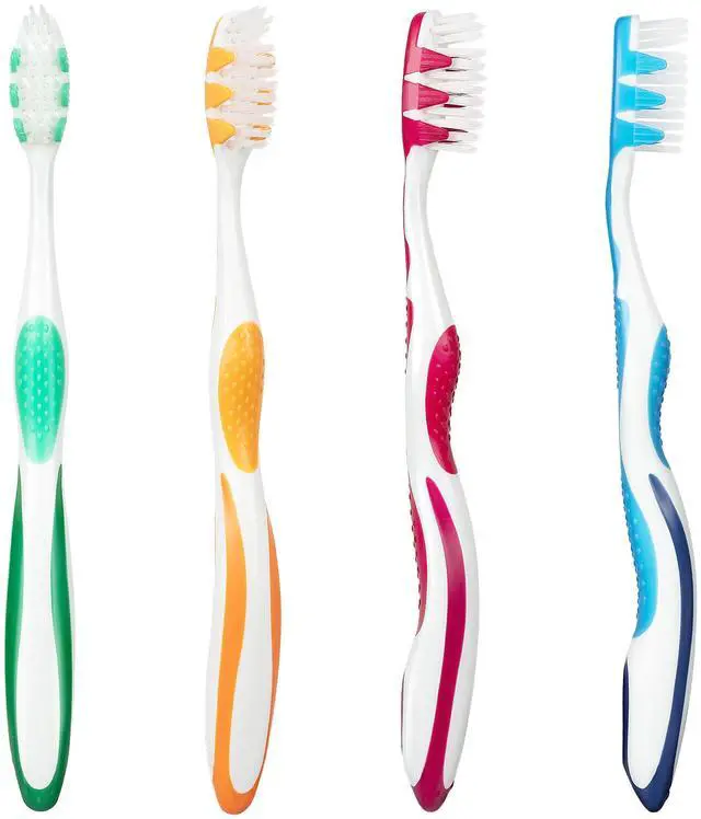 Main image of Extra Soft Toothbrushes for Adults -Tapered Bristles Flossing Toothbrush for Sensitive Teeth and Receding Gums, Individually Wrapped Plaque Remover Travel Toothbrush Variety Colors Pack of 4