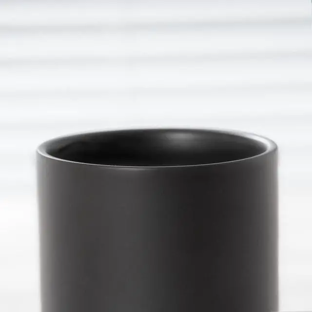 Alt view image 6 of 7 - Bathroom Ceramic Toothbrush Cup, Matte Black Toothbrush Cup Holder, Bathroom Storage Organizer