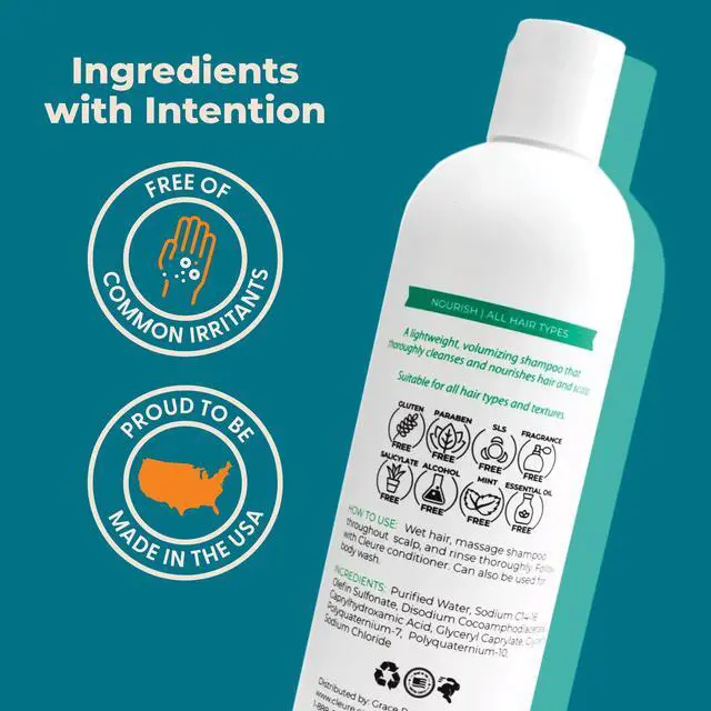 Alt view image 3 of 6 - Hypoallergenic Volumizing Shampoo for Sensitive Skin - Fragrance Free, SLS Free & Paraben Free (12 oz, Pack of 1)