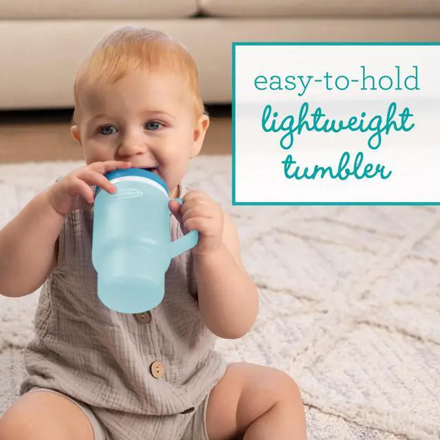 Alt view image 2 of 7 - My 1st Tumbler 10 Oz Durable Plastic Sippy Cup, Moody Blue