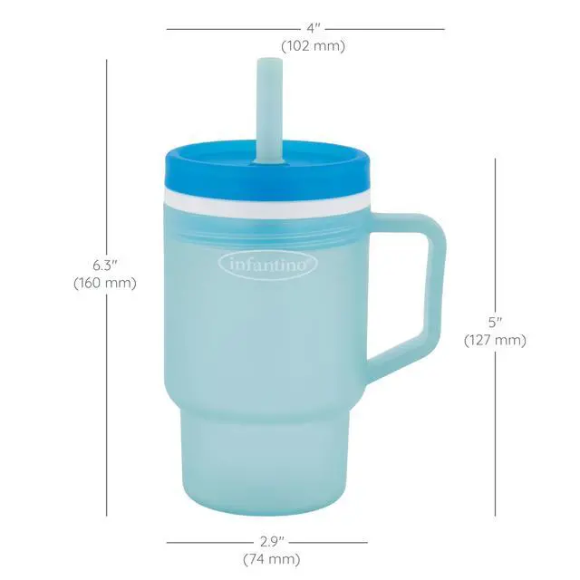 Alt view image 6 of 7 - My 1st Tumbler 10 Oz Durable Plastic Sippy Cup, Moody Blue