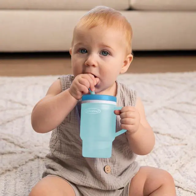 Alt view image 7 of 7 - My 1st Tumbler 10 Oz Durable Plastic Sippy Cup, Moody Blue