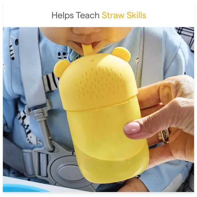 Alt view image 2 of 6 - Gentle Transition Honey Bear Straw Cup, 6 Months and Up, 9 Oz, Yellow