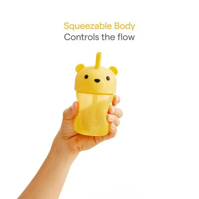 Alt view image 3 of 6 - Gentle Transition Honey Bear Straw Cup, 6 Months and Up, 9 Oz, Yellow
