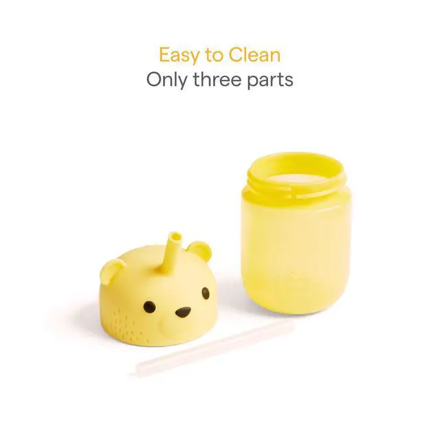 Alt view image 5 of 6 - Gentle Transition Honey Bear Straw Cup, 6 Months and Up, 9 Oz, Yellow