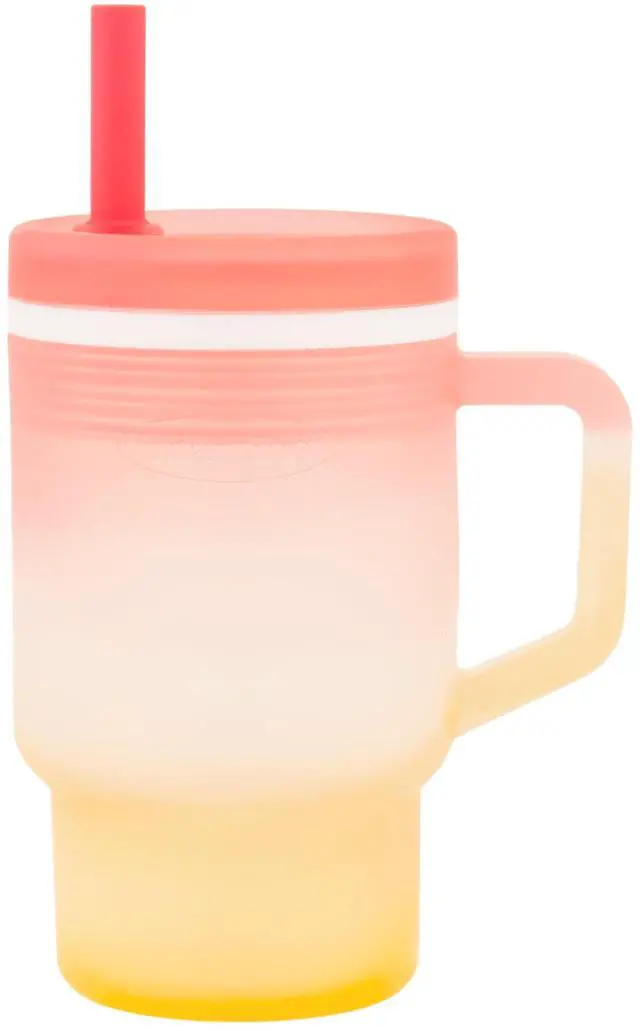 Main image of My 1st Tumbler 9 Oz Silicone Sippy Cup, Sunset Kiss