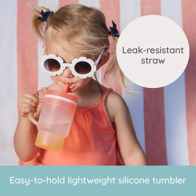 Alt view image 2 of 7 - My 1st Tumbler 9 Oz Silicone Sippy Cup, Sunset Kiss