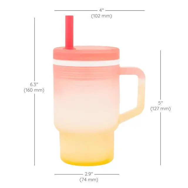 Alt view image 6 of 7 - My 1st Tumbler 9 Oz Silicone Sippy Cup, Sunset Kiss
