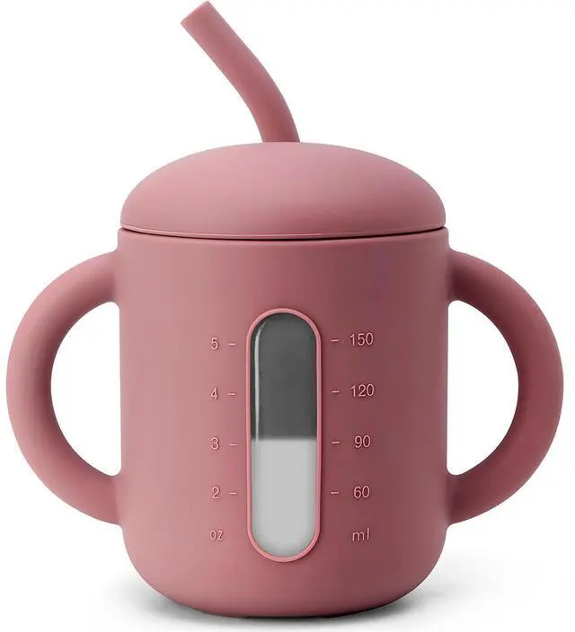 Main image of Silicone Baby Straw Sippy Cup for 6-12 Months, Toddlers 1-3, 6 oz