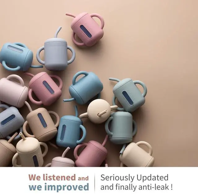 Alt view image 2 of 7 - Silicone Baby Straw Sippy Cup for 6-12 Months, Toddlers 1-3, 6 oz