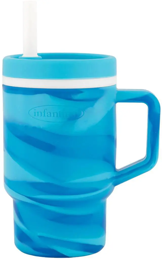 Main image of My 1st Tumbler 9 Oz Silicone Sippy Cup, Swirl Blueberry