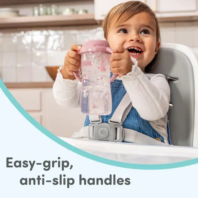 Alt view image 5 of 7 - First Choice Large Learner Cup 2.0, 10 oz. Sippy Cup with Handles, Spill Proof, Leak Proof Soft Straw Cup, 2-Pack