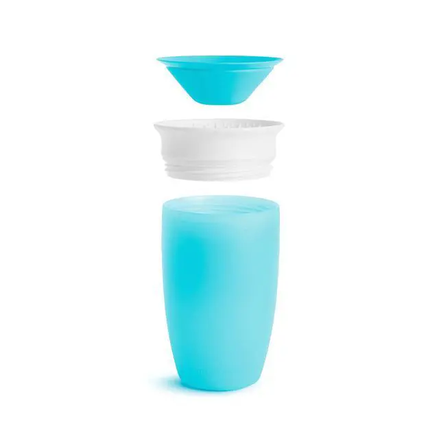 Alt view image 4 of 4 - Sippy Cups for Toddlers 1-3, Spill Proof Miracle 360 Cup, 10 Ounce, 2 Pack, Blue/Purple