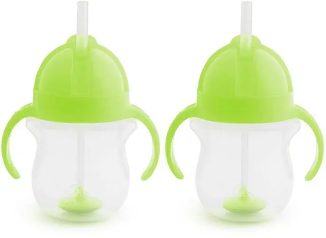 Main image of Sippy Cup for Toddlers, Weighted Straw | Spill Proof | Transition Handles | 6+ Months | 2 Pack